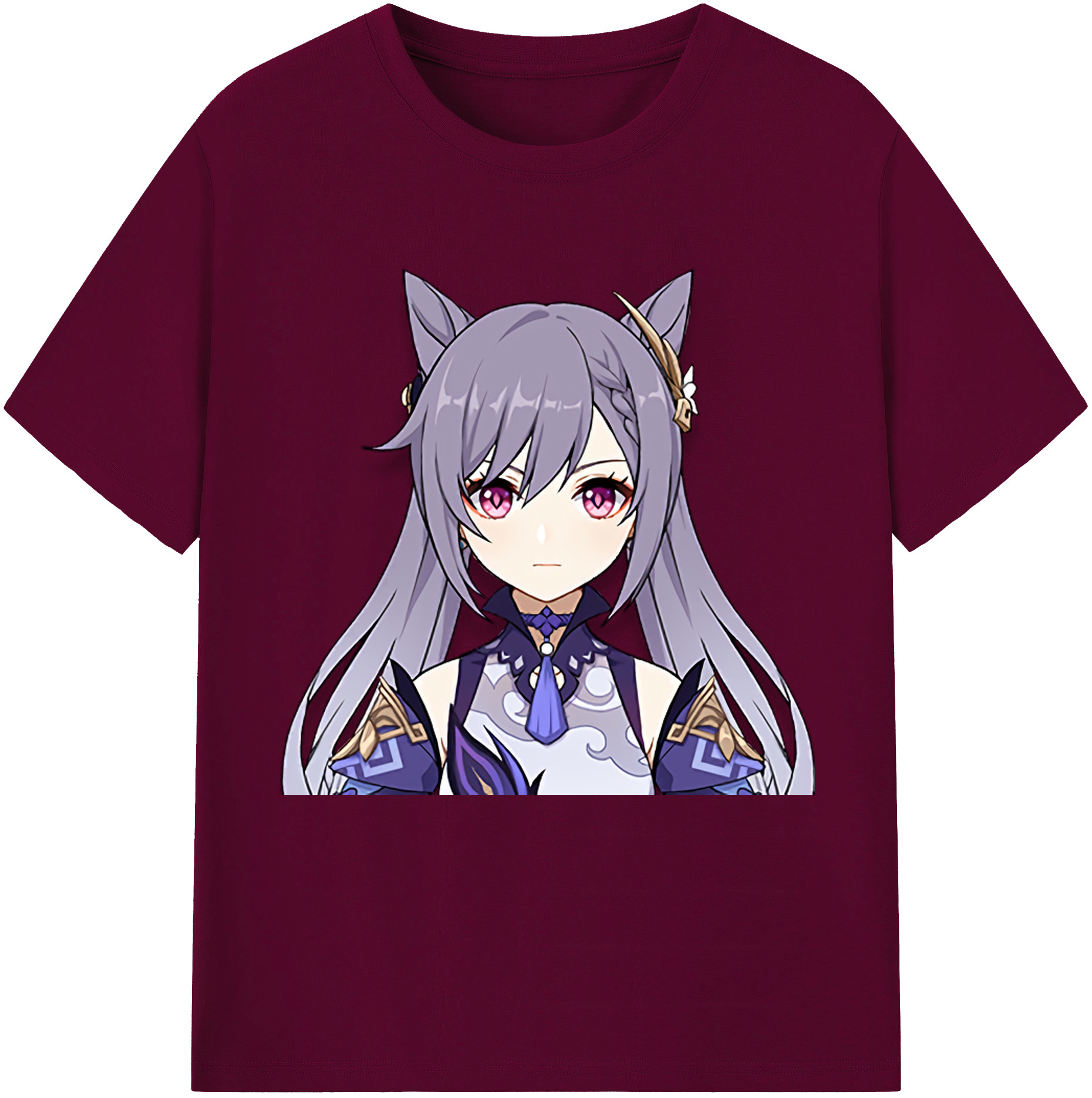 げんし神 刻晴 こくせい genshin Kokusei レディースカジュアルプリントTシャツ（綿100％）